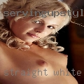 Straight white swinging black